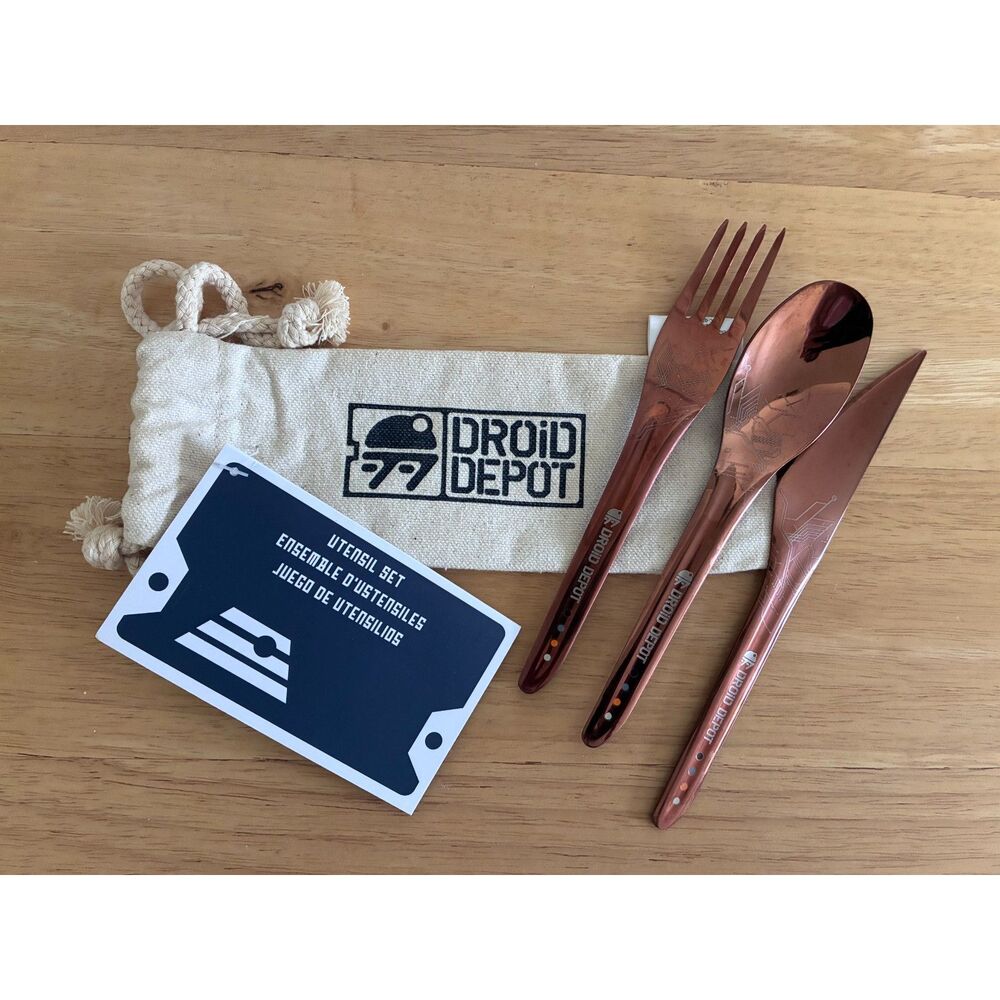 Disney Star Wars Droid Depot Utensil Set Spork Spoon Knife NEW